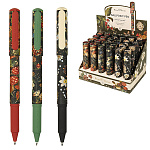 Ручка шариковая " Bruno Visconti " DreamWrite, Black night forest синяя 0,7мм, толщина письма 0,5мм, резиновый держатель, пигментные чернила, колпачок с клипом, 3 дизайна, картонная туба