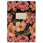 Тетрадь А5 40л " Bruno Visconti " Flora. Pink Blossom, линия, сшивка, обложка- мелованный картон, матовая ламинация, soft-touch, тиснение фольгой, тонированный блок 70г/м2, вторая обложка с титульным листом, скругленные углы