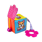 Кубик развивающий " РС" Китти, 7*7*7см, погремушка, мягкий, пакет европодвес