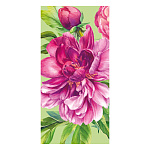 Конверт для денег " Мир поздравлений " 410 Без названия- Розовый цветок, 168*84мм, глянцевый уф-лак