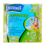 Салфетки влаговпитывающие " Housemaid " 15*15см 3шт целлюлозные, индивидуальная упаковка