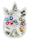 Набор для создания браслета " KWELT " Единорог, в наборе: пластиковый контейнер, 9 ячеек, 1 основа, шармы, подвески, бусины