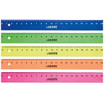 Линейка " deVente " 20 см, пластик,непрозр., цвета ассорти