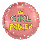 Шар фольгированный " Браво " 18"/46см Круг Girl Power