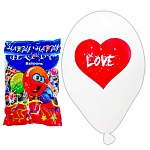 Шар латексный с рисунком " KWELT " 12"/30см Love