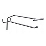 Крючок " Shols " 500мм d=8,0мм одинарный с ценникодержателем, хромированный, шаг 50мм