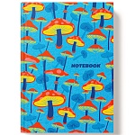 Записная книжка А5 интегральная 128л " Академия Групп " Мухоморики, клетка, обложка - матовый ламинированный картон, выборочный УФ-лак, офсет, сшивка