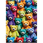 Конверт для подарочного сертификата " Праздник " 170 Разгоцветные мишки, 74*100мм, глянцевый УФ-лак, без текста