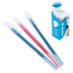 Ручка шариковая " Nama " Triangle, синяя 0,7мм, толщина письма 0,35мм, одноразовая, трехгранная, игольчатый пишущий узел, полупрозрачный корпус, картонная упаковка