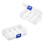 Контейнер пластиковый (таблетница), 8 секций, 10,5*6,5*2см, 5 разделителей, " KWELT " пакет