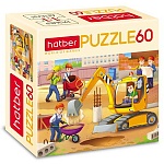 Пазлы " Hatber "  60элементов Стройка 16,5*23см, картонная упаковка