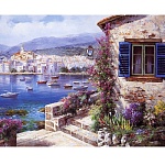 Постер магнитный 240*300мм " Домик у моря " Винил, европодвес