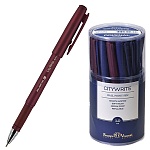 Ручка шариковая " Bruno Visconti " CityWrite Original, синяя 1,0мм, пластиковый корпус, покрытие soft-touch, цвет корпуса - ассорти, резиновый держатель, металлический наконечник, колпачок с клипом, пластиковый тубус