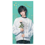 Конверт для денег " Мир открыток " 2-16 Дарю! Парень с розочкой, 168*83мм, блестки, рельеф