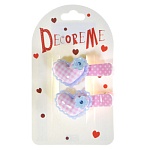 Заколка для волос " DecoreMe " Сердце 3,5см 2шт, европодвес