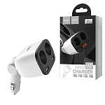 Разветвитель прикуривателя " Hoco " Z28, 2 разъема, белый, 3,1А, 2 USB, пластик