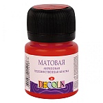 Краска акриловая " Decola " 20мл матовая красная