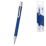 Ручка подарочная шариковая автоматическая " Monami " 153 Neo Indigo, черная, 0,7мм, поворотный механизм, цвет корпуса- насыщенный синий, материал корпуса- ABS-пластик, клип из хромированной нержавеющей стали, пластиковая упаковка, европодвес