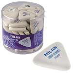 Ластик " Milan " каучуковый, треугольный, белый, 39*34*9мм