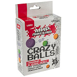 Опыты " Lori " Crazy balls. Мир пикселей. Зелёные, сиреневые, оранжевые, в наборе: химические растворы, 3 красителя, пластиковая емкость, пластиковая ложка, перчатки, инструкция