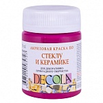 Краска акриловая стекло/керамика " Decola " 50мл розовая светлая