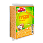 Губка для посуды " Avikomp " 2шт Eco Technology Кокос 90*60*30мм, ассорти