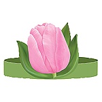 Головной убор " Империя поздравлений " 450 Розовый тюльпан, без отделки