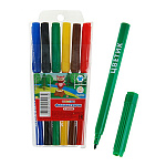 Фломастеры " Цветик " 6цв круглые, вентилируемый колпачок, ПВХ, европодвес