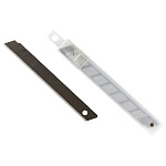 Лезвия для ножей " deVente " Total black 9мм, черные, в пенале 10шт, пластиковый блистер