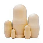 Деревянная заготовка из липы " Мастерская РуТвор " Матрешка, 5-местная, h=140мм