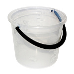 Ведро " Милих " 10л Мерное, пластмассовое, с пластиковой ручкой, ассорти, прозрачное, без крышки