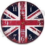 Часы настенные " Миленд " d=30см Великобритания, питание от 1 батарейки АА, батарейки в комплект не входят, материал- МДФ, пластик, картонная упаковка