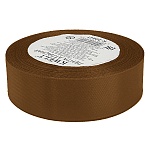 Лента атласная " KWELT " 25мм*22,85м коричневая