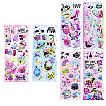 Наклейки детские " Mazari " Для девочек, 90*205мм, 6 дизайнов, пластик, пакет, европодвес