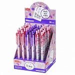 Ручка шариковая автоматическая " Hatber " V-tone синяя 0,7мм, чернила на маслянной основе, ассорти, непрозрачный пластиковый корпус, картонный дисплей