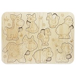 Пазлы деревянные " Задира " 8элементов Ферма, фанера, 25*18см, термоусадочная пленка