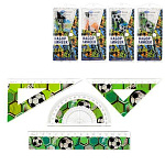 Набор чертежный МАЛЫЙ 4 предмета: линейка 15см, 2 угольника 45°*45°*90°/10см, 30°*60°*90°/10см, транспортир 180°/10см, пластик цветной, ПВХ-конверт на кнопке, европодвес, Спорт, ассорти, " Basir "