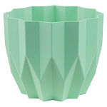 Кашпо " Миленд " Геометрия, 2,25л, Мята, h=13,8, d=16,8, пластик