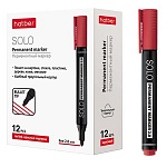 Маркер " Hatber " Solo красный 2мм пулевидный наконечник перманентный