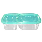 Контейнер пластиковый для пищевых продуктов, 0,7л+0,5л, 2 отделения для пищевых продуктов, Ланч-Бокс " Милих "