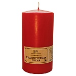 Свеча " РСМ " Классическая красная, 120*60мм, время горения 50часов, в термопленке