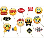 Набор для фотосессии " Мир поздравлений " 980 Свадьба- Свадебные смайлы