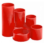 Органайзер " Пчелка " для ручек 5 отделений красный