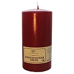 Свеча " РСМ " Классическая бордовая,150*70мм, время горения 72часа, в термопленке