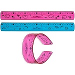 Линейка пластиковая 30см, гибкая неломающаяся " Bruno Visconti " ассорти, пакет, европодвес