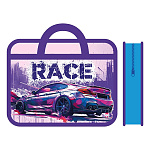 Папка с ручками А4, пластик, 1 отделение, 75мм, Race " Пчелка " 330*260*75мм