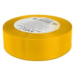 Лента атласная " KWELT " 25мм*22,85м желтая