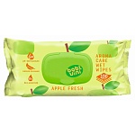 Салфетки влажные детские 100шт " BablVini " Яблоко, клапан, пластиковая крышка