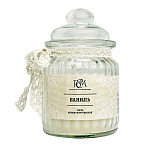 Свеча ароматизированная в банке " РСМ " Ваниль, 75*120мм, время горения 45часов, со стеклянной крышкой