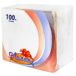 Салфетки бумажные 1-слойные " Лилия " Soft 50шт белые,100% целлюлоза, 24*24см